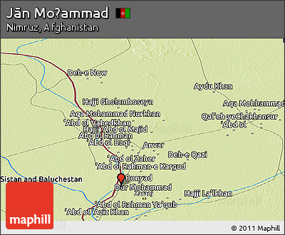 Physical Panoramic Map of Jān Moḩammad