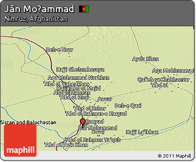 Physical Panoramic Map of Jān Moḩammad
