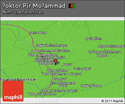 Political Panoramic Map of Ḏoktor Pīr Moḩammad