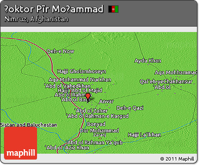 Political Panoramic Map of Ḏoktor Pīr Moḩammad