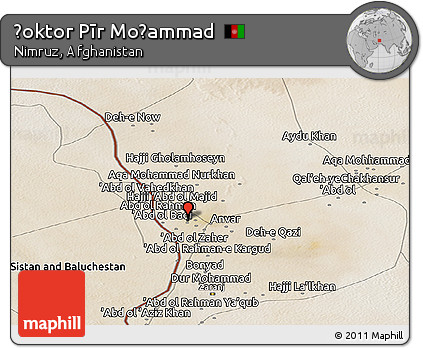 Satellite Panoramic Map of Ḏoktor Pīr Moḩammad