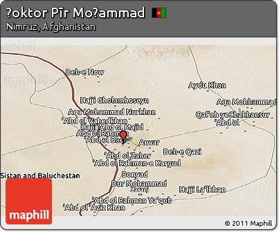 Satellite Panoramic Map of Ḏoktor Pīr Moḩammad