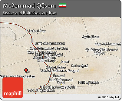 Satellite Panoramic Map of Moḩammad Qāsem