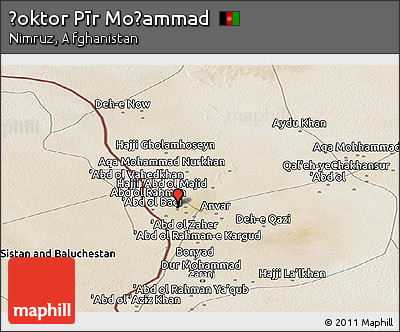 Satellite Panoramic Map of Ḏoktor Pīr Moḩammad