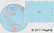 Gray Location Map of the area around 31° 11' 6" N, 62° 49' 30" W