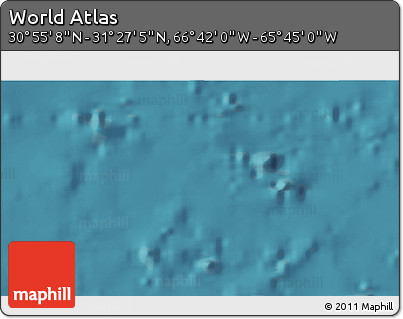Satellite 3D Map of the Area around 31° 11' 6" N, 66° 13' 29" W