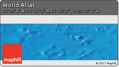 Physical Panoramic Map of the Area around 31° 11' 6" N, 66° 13' 29" W