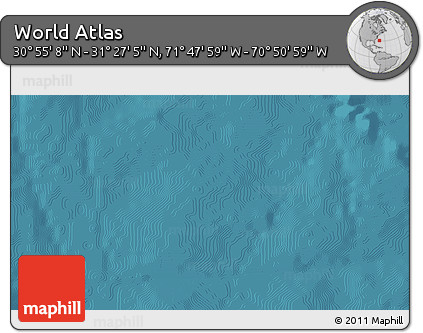 Satellite 3D Map of the Area around 31° 11' 6" N, 71° 19' 29" W