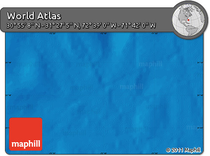 Physical Map of the Area around 31° 11' 6" N, 72° 10' 30" W