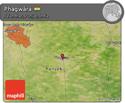 Satellite 3D Map of Phagwāra