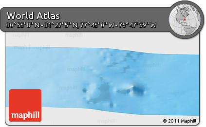 Physical Panoramic Map of the Area around 31° 11' 6" N, 77° 16' 30" W