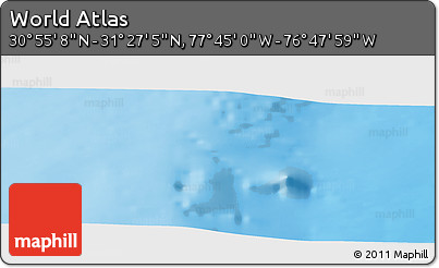 Physical Panoramic Map of the Area around 31° 11' 6" N, 77° 16' 30" W