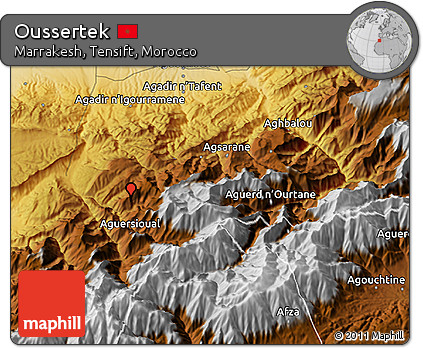 Physical 3D Map of Oussertek