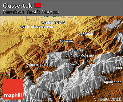 Physical 3D Map of Oussertek