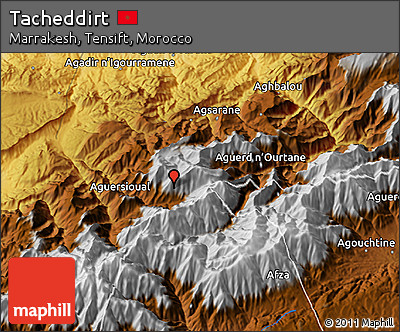 Physical 3D Map of Tacheddirt