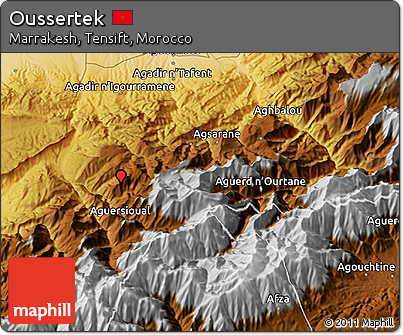 Physical 3D Map of Oussertek