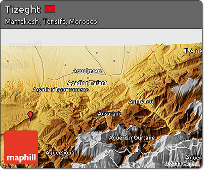 Physical 3D Map of Tizeght