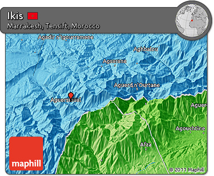 Political 3D Map of Ikis