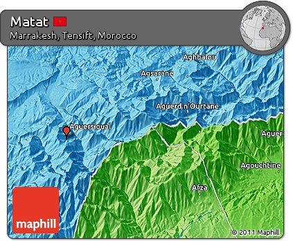 Political 3D Map of Matat