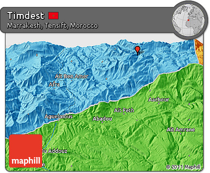 Political 3D Map of Timdest