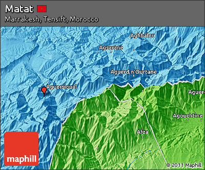 Political 3D Map of Matat