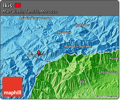Political 3D Map of Ikis