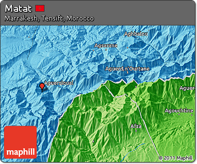 Political 3D Map of Matat