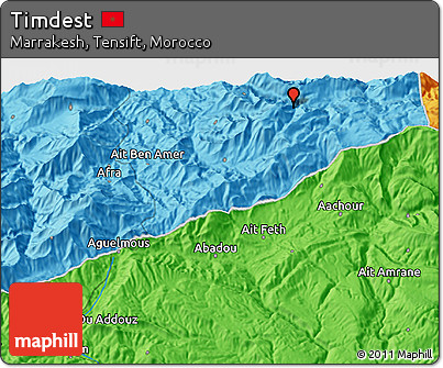 Political 3D Map of Timdest