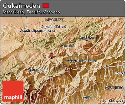 Satellite 3D Map of Oukaïmeden