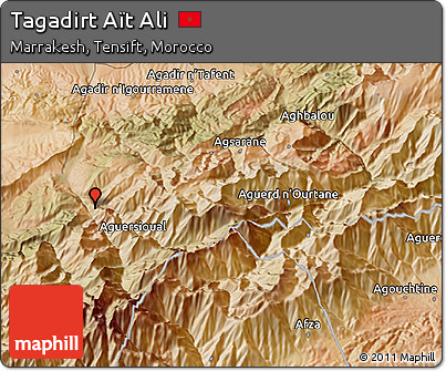 Satellite 3D Map of Tagadirt Aït Ali