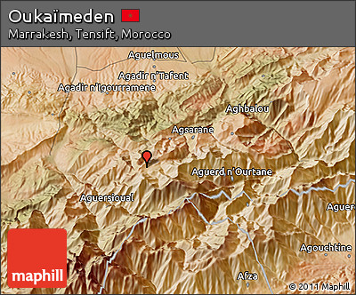 Satellite 3D Map of Oukaïmeden