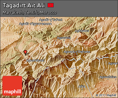 Satellite 3D Map of Tagadirt Aït Ali