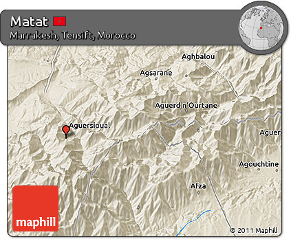 Shaded Relief 3D Map of Matat