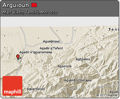 Shaded Relief 3D Map of Arguioun