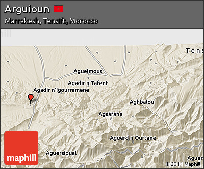 Shaded Relief 3D Map of Arguioun