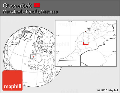 Blank Location Map of Oussertek