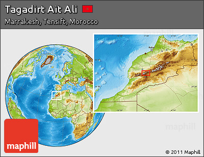 Physical Location Map of Tagadirt Aït Ali