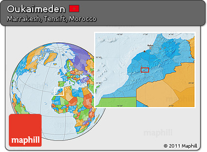 Political Location Map of Oukaïmeden