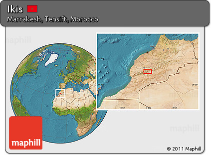 Satellite Location Map of Ikis