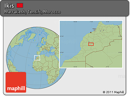 Savanna Style Location Map of Ikis