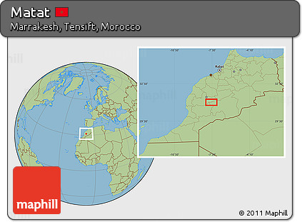 Savanna Style Location Map of Matat