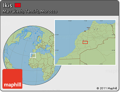 Savanna Style Location Map of Ikis