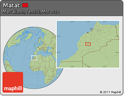Savanna Style Location Map of Matat