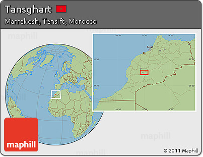 Savanna Style Location Map of Tansghart