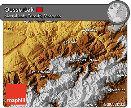 Physical Map of Oussertek