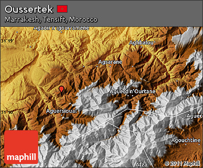 Physical Map of Oussertek