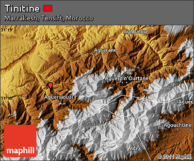 Physical Map of Tinitine