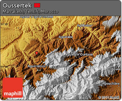 Physical Map of Oussertek