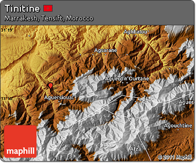 Physical Map of Tinitine
