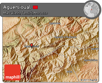 Satellite Map of Aguersioual